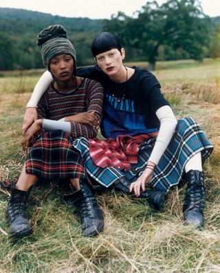 Naomi Campbell & Christy Turlington in Vogue.